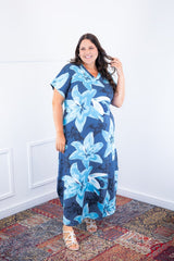 Vestido Antonella – Decote V com Fendas Laterais em Malha Confort Deluxe - Naguirre Shop