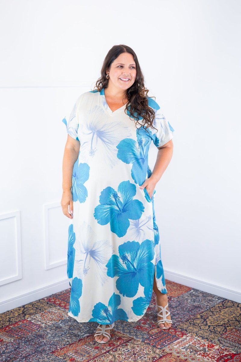 Vestido Antonella – Decote V com Fendas Laterais em Malha Confort Deluxe - Naguirre Shop