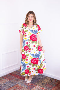Vestido Antonella – Decote V com Fendas Laterais em Malha Confort Deluxe - Naguirre Shop