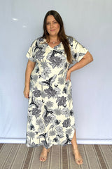 Vestido Antonella – Decote V com Fendas Laterais em Malha Confort Deluxe - Naguirre Shop