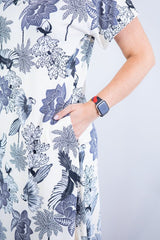 Vestido Antonella – Decote V com Fendas Laterais em Malha Confort Deluxe - Naguirre Shop