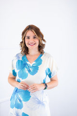 Vestido Antonella – Decote V com Fendas Laterais em Malha Confort Deluxe - Naguirre Shop
