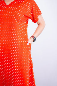 Vestido Antonella – Decote V com Fendas Laterais em Malha Confort Deluxe - Naguirre Shop