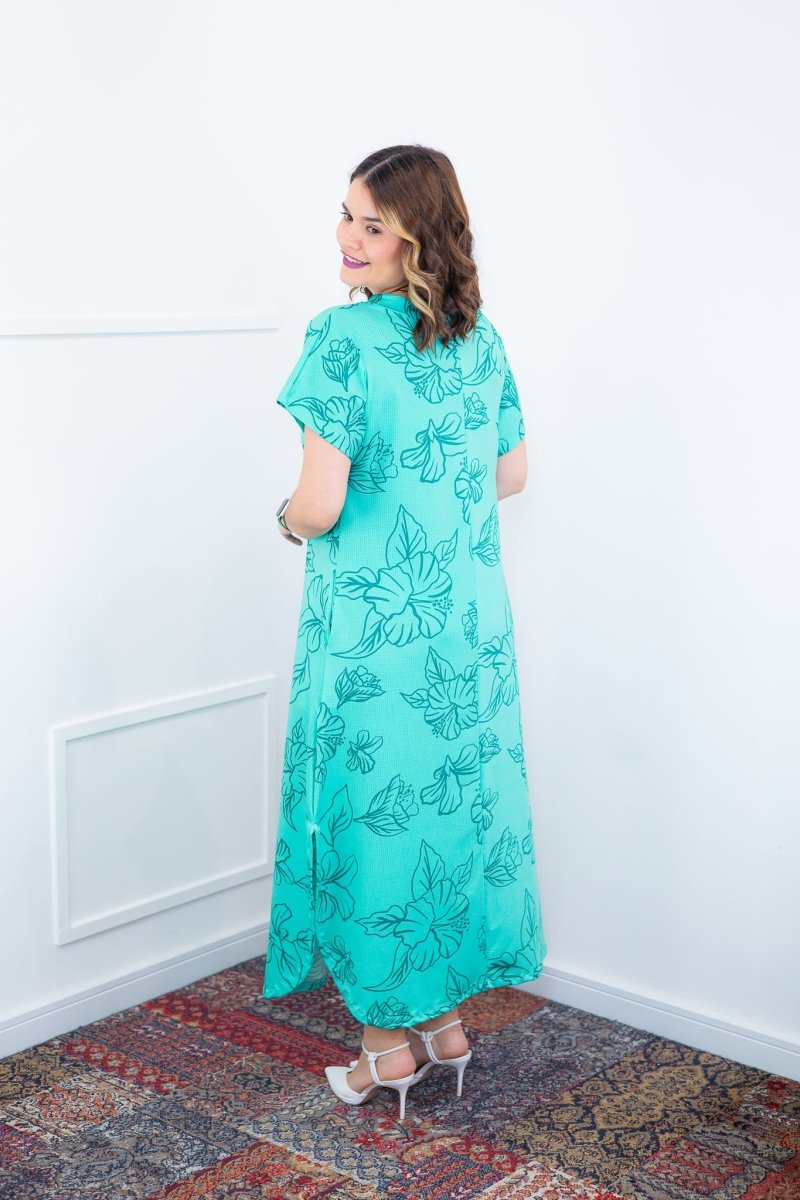 Vestido Antonella – Decote V com Fendas Laterais em Malha Confort Deluxe - Naguirre Shop