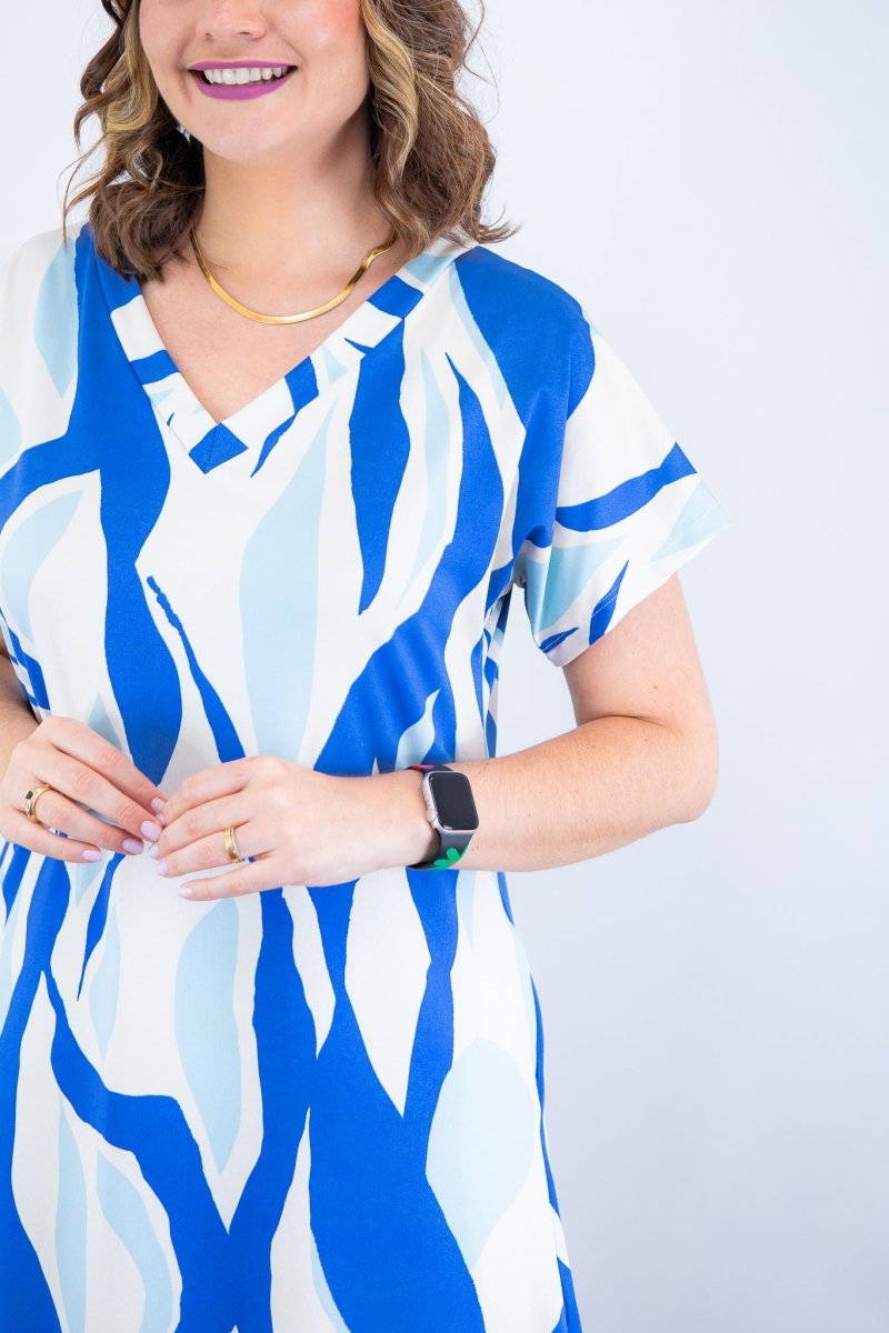 Vestido Antonella – Decote V com Fendas Laterais em Malha Confort Deluxe - Naguirre Shop