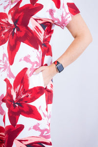 Vestido Antonella – Decote V com Fendas Laterais em Malha Confort Deluxe - Naguirre Shop