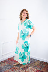 Vestido Antonella – Decote V com Fendas Laterais em Malha Confort Deluxe - Naguirre Shop