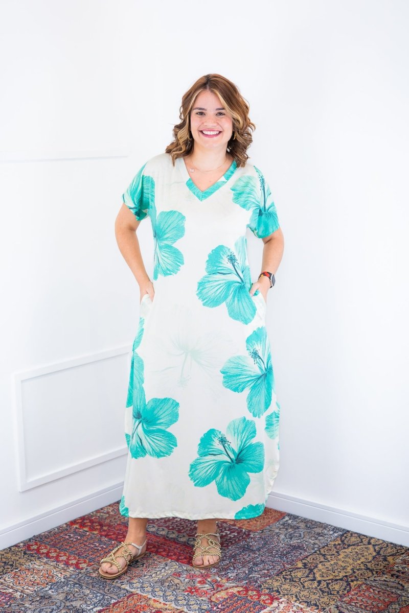 Vestido Antonella – Decote V com Fendas Laterais em Malha Confort Deluxe - Naguirre Shop