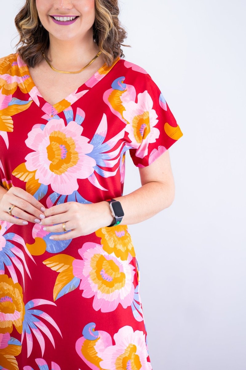 Vestido Antonella – Decote V com Fendas Laterais em Malha Confort Deluxe - Naguirre Shop