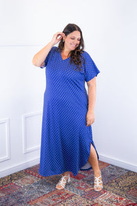 Vestido Antonella – Decote V com Fendas Laterais em Malha Confort Deluxe - Naguirre Shop