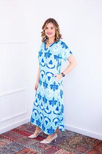 Vestido Antonella – Decote V com Fendas Laterais em Malha Confort Deluxe - Naguirre Shop