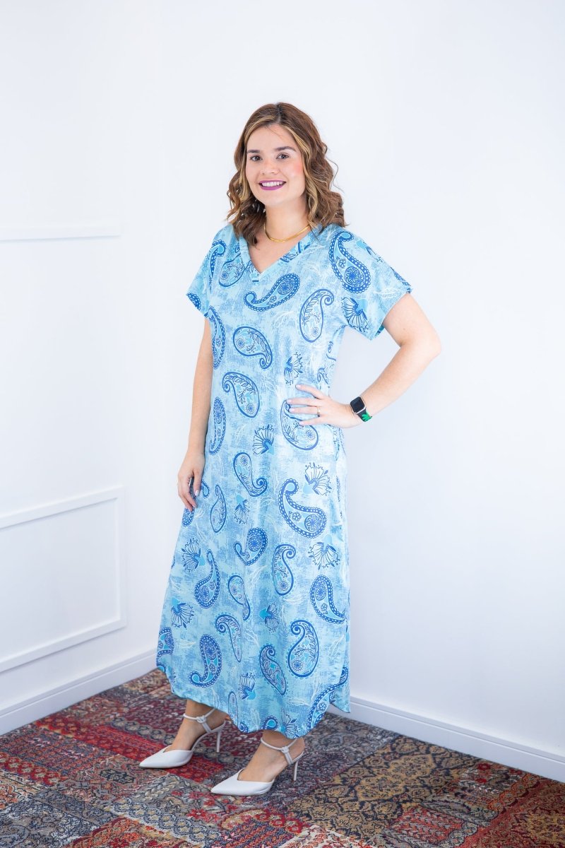 Vestido Antonella – Decote V com Fendas Laterais em Malha Confort Deluxe - Naguirre Shop