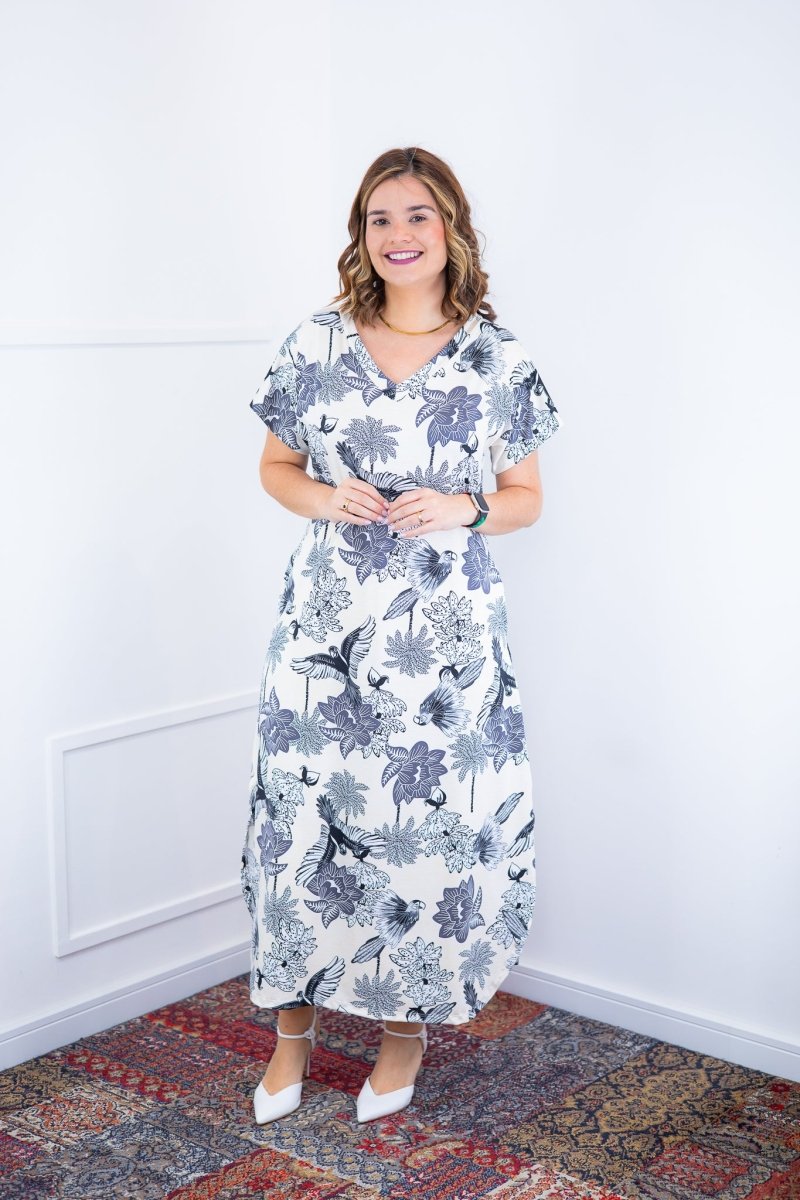 Vestido Antonella – Decote V com Fendas Laterais em Malha Confort Deluxe - Naguirre Shop