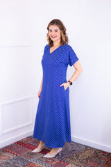 Vestido Antonella – Decote V com Fendas Laterais em Malha Confort Deluxe - Naguirre Shop