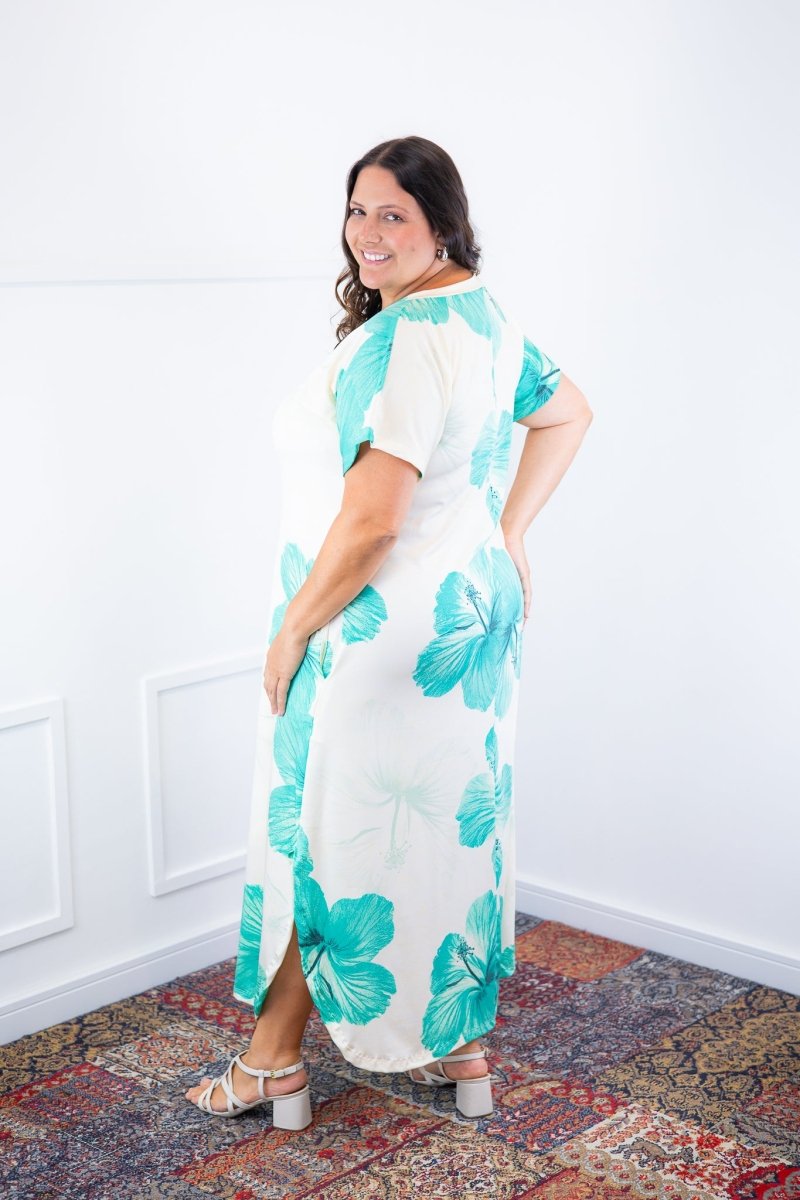 Vestido Antonella – Decote V com Fendas Laterais em Malha Confort Deluxe - Naguirre Shop