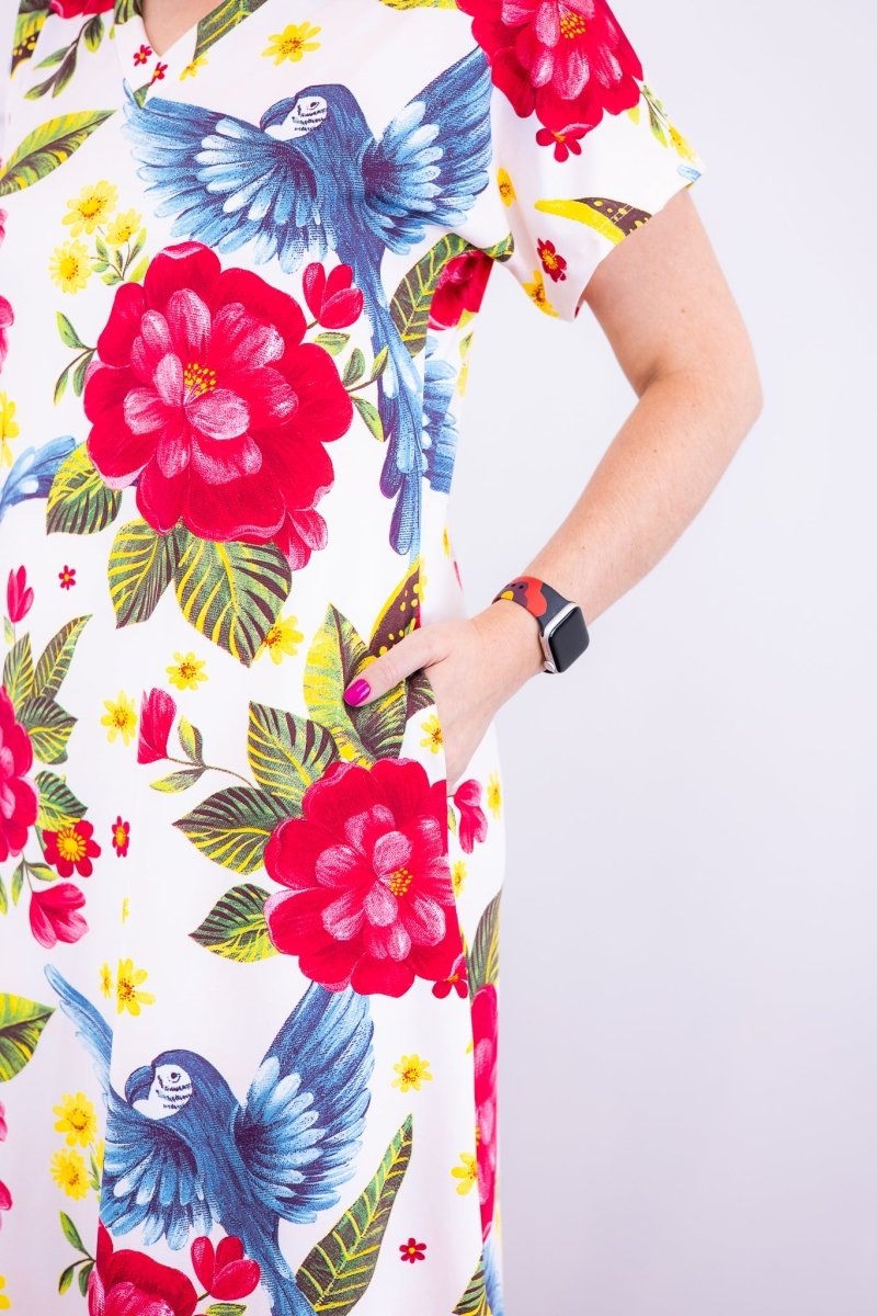 Vestido Antonella – Decote V com Fendas Laterais em Malha Confort Deluxe - Naguirre Shop