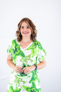 Vestido Antonella – Decote V com Fendas Laterais em Malha Confort Deluxe - Naguirre Shop