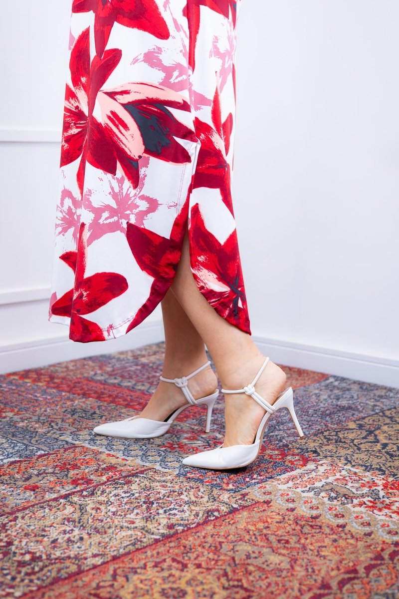 Vestido Antonella – Decote V com Fendas Laterais em Malha Confort Deluxe - Naguirre Shop