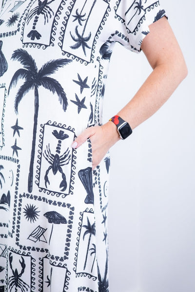 Vestido Antonella – Decote V com Fendas Laterais em Malha Confort Deluxe - Naguirre Shop