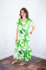 Vestido Antonella – Decote V com Fendas Laterais em Malha Confort Deluxe - Naguirre Shop