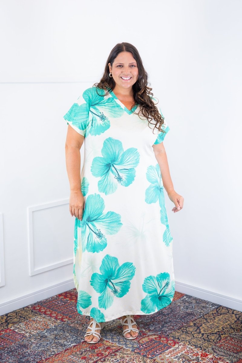 Vestido Antonella – Decote V com Fendas Laterais em Malha Confort Deluxe - Naguirre Shop