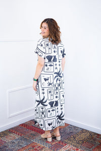 Vestido Antonella – Decote V com Fendas Laterais em Malha Confort Deluxe - Naguirre Shop