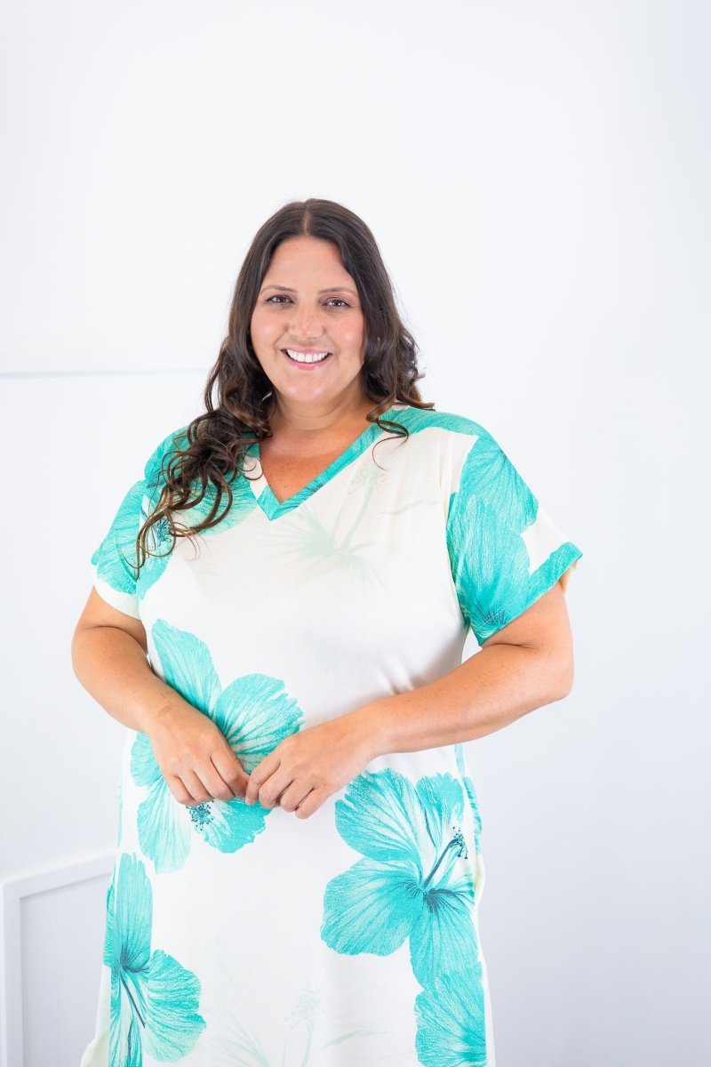 Vestido Antonella – Decote V com Fendas Laterais em Malha Confort Deluxe - Naguirre Shop