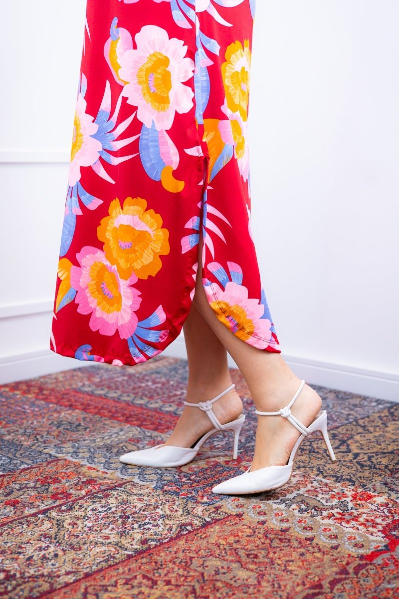 Vestido Antonella – Decote V com Fendas Laterais em Malha Confort Deluxe - Naguirre Shop