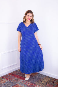 Vestido Antonella – Decote V com Fendas Laterais em Malha Confort Deluxe - Naguirre Shop