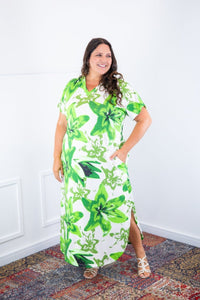 Vestido Antonella – Decote V com Fendas Laterais em Malha Confort Deluxe - Naguirre Shop