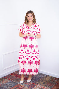 Vestido Antonella – Decote V com Fendas Laterais em Malha Confort Deluxe - Naguirre Shop