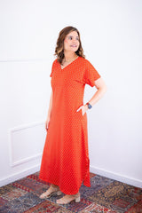 Vestido Antonella – Decote V com Fendas Laterais em Malha Confort Deluxe - Naguirre Shop