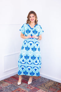 Vestido Antonella – Decote V com Fendas Laterais em Malha Confort Deluxe - Naguirre Shop