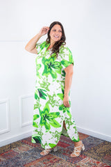 Vestido Antonella – Decote V com Fendas Laterais em Malha Confort Deluxe - Naguirre Shop