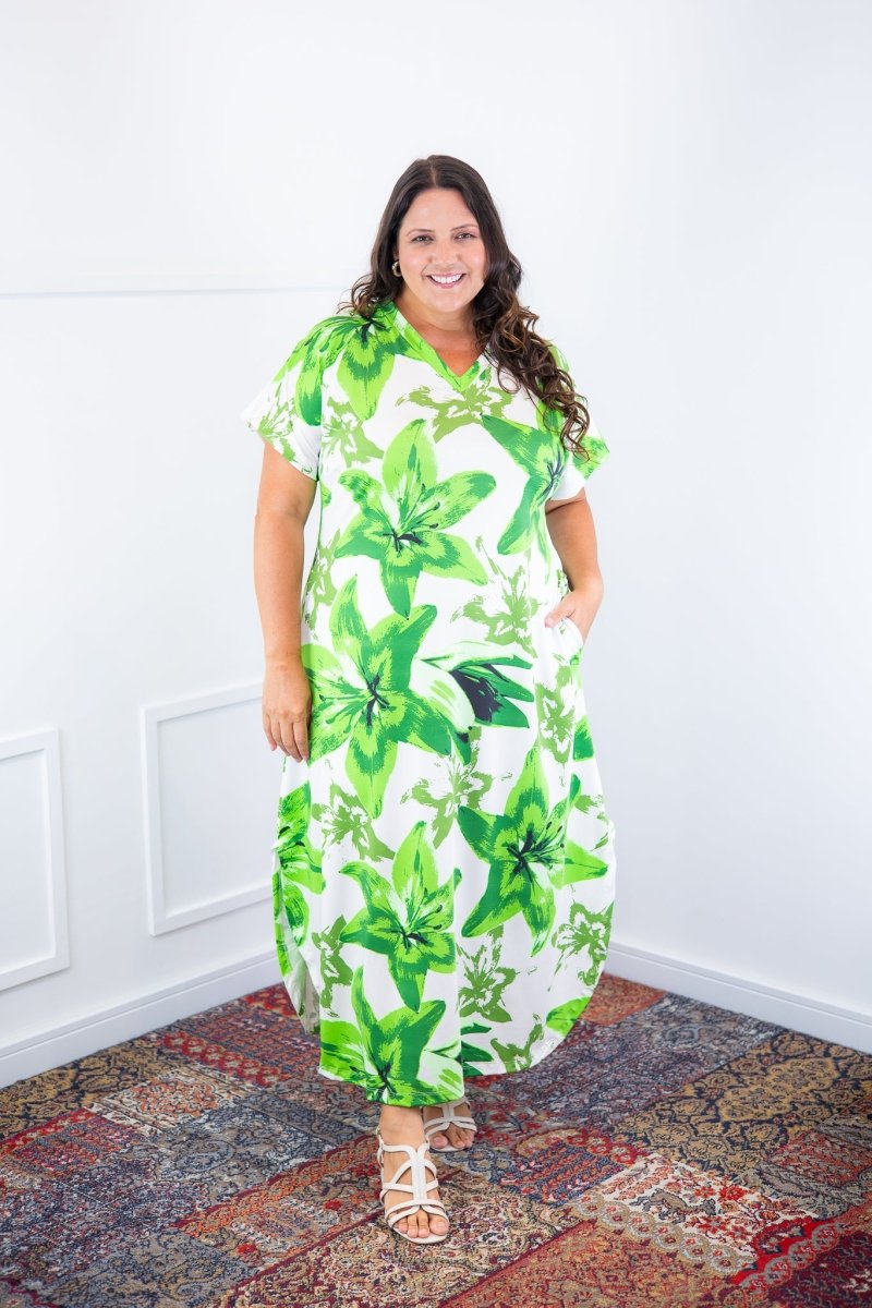 Vestido Antonella – Decote V com Fendas Laterais em Malha Confort Deluxe - Naguirre Shop