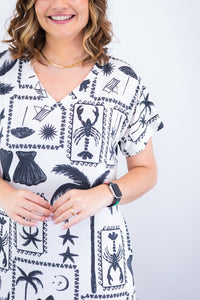 Vestido Antonella – Decote V com Fendas Laterais em Malha Confort Deluxe - Naguirre Shop