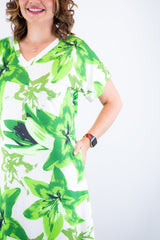 Vestido Antonella – Decote V com Fendas Laterais em Malha Confort Deluxe - Naguirre Shop
