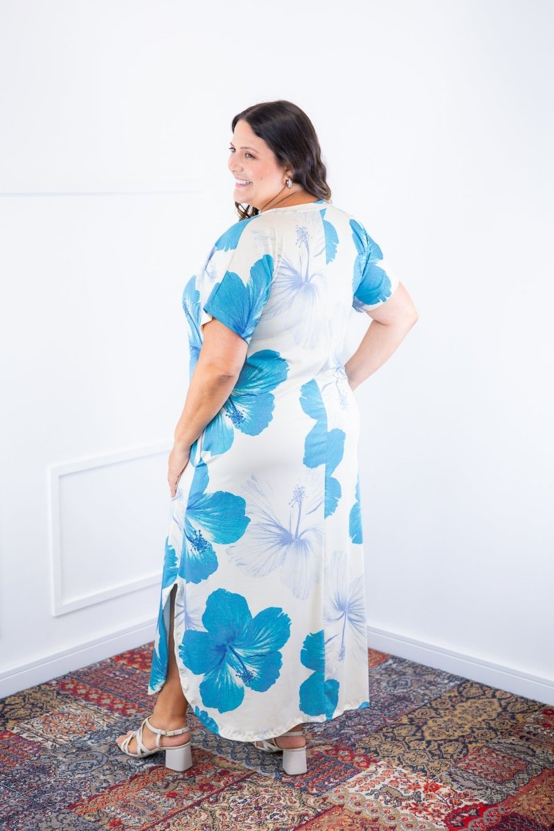 Vestido Antonella – Decote V com Fendas Laterais em Malha Confort Deluxe - Naguirre Shop