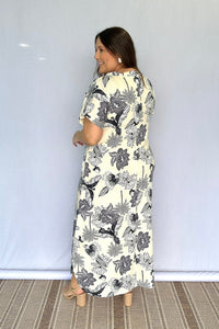Vestido Antonella – Decote V com Fendas Laterais em Malha Confort Deluxe - Naguirre Shop