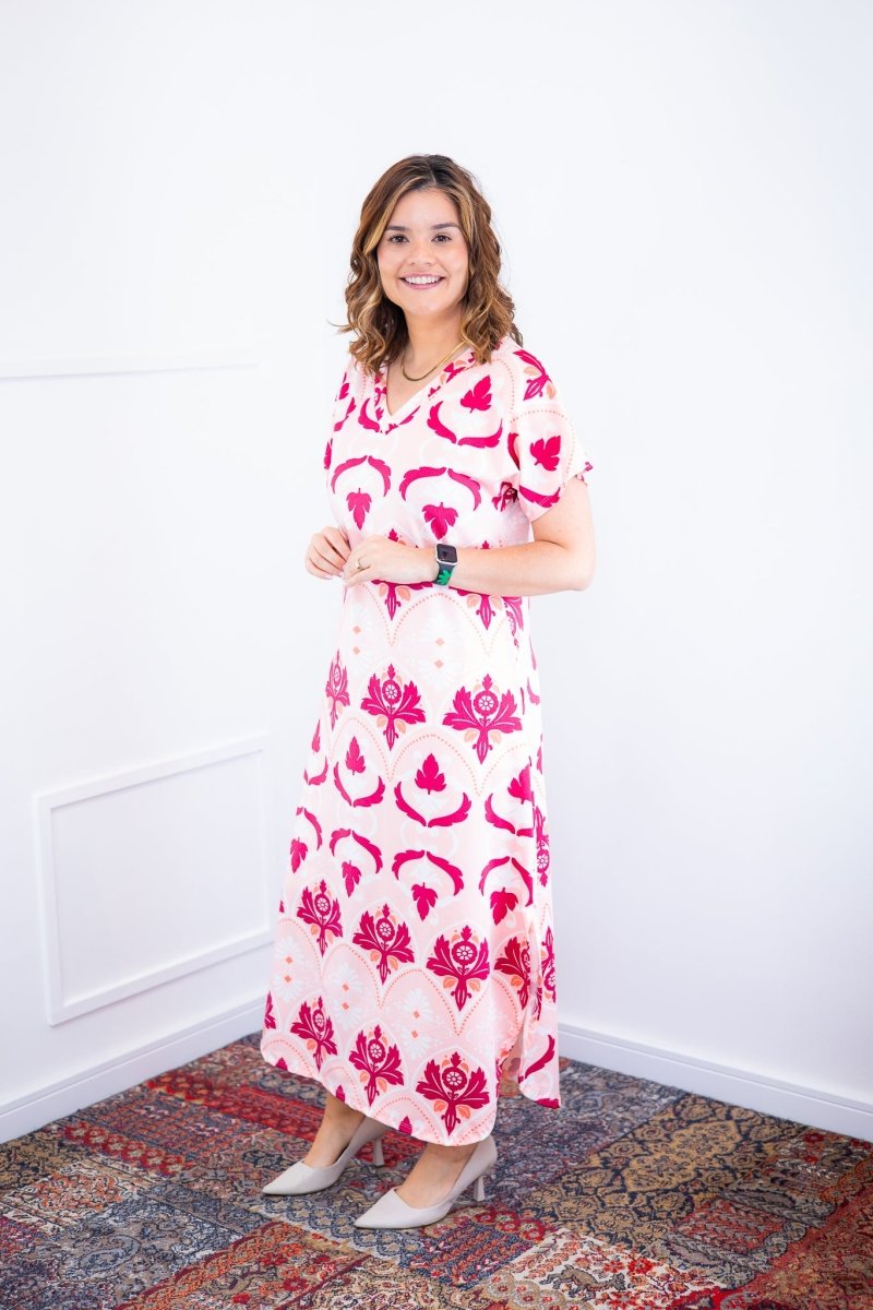 Vestido Antonella – Decote V com Fendas Laterais em Malha Confort Deluxe - Naguirre Shop