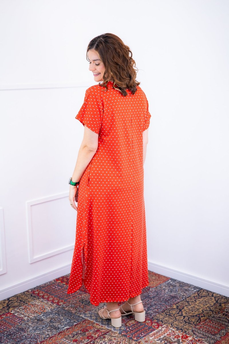 Vestido Antonella – Decote V com Fendas Laterais em Malha Confort Deluxe - Naguirre Shop