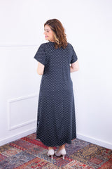 Vestido Antonella – Decote V com Fendas Laterais em Malha Confort Deluxe - Naguirre Shop