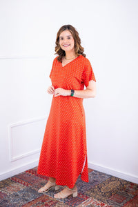 Vestido Antonella – Decote V com Fendas Laterais em Malha Confort Deluxe - Naguirre Shop
