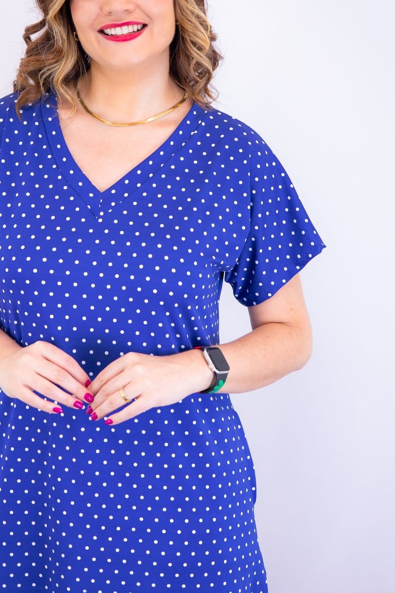 Vestido Antonella – Decote V com Fendas Laterais em Malha Confort Deluxe - Naguirre Shop