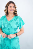 Vestido Antonella – Decote V com Fendas Laterais em Malha Confort Deluxe - Naguirre Shop