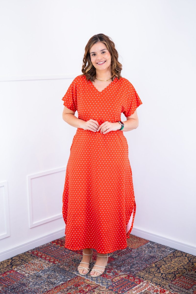 Vestido Antonella – Decote V com Fendas Laterais em Malha Confort Deluxe - Naguirre Shop