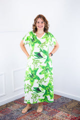 Vestido Antonella – Decote V com Fendas Laterais em Malha Confort Deluxe - Naguirre Shop