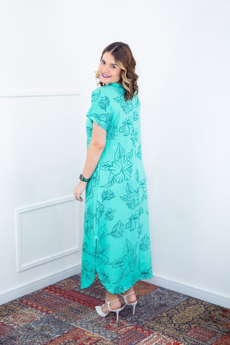 Vestido Antonella – Decote V com Fendas Laterais em Malha Confort Deluxe - Naguirre Shop