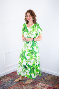 Vestido Antonella – Decote V com Fendas Laterais em Malha Confort Deluxe - Naguirre Shop
