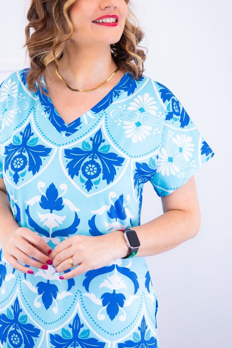 Vestido Antonella – Decote V com Fendas Laterais em Malha Confort Deluxe - Naguirre Shop